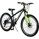 Daafu SXC200 26 Jant 21 Vites M-Disk Fren Ön Amortisörlü Dağ Bisikleti Özel Alaşım Çelik Kadro MTB Bisiklet - Mavi - Siyah - Yeşil