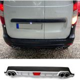 Dacia Dokker Uyumlu Body Kit Difüzör 4 Çıkış Yuvarlak Gri Model 1