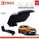 Dacia Duster 2010-2019 Delmesiz Çelik Ayaklı Siyah Kolçak Kol Dayama
