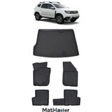 Dacia Duster 4x2 2014 Model 5d Premium Ekstra Havuzlu Paspas ve Bagaj Havuzu Set - Siyah