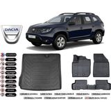 Dacia Duster 4x2 2020 Model Bagaj Havuzu Araca Özel Siyah Extra Havuzlu Paspas Takımı