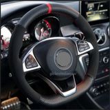 Dacia Duster Direksiyon Kılıfı Alkantra Karbon Kırmızı Yüzüklü