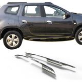 Dacia Duster Krom Yan Etek Marşpiyel Üstü Çıta 6 Parça 2018 ve Üzeri Paslanmaz Çelik