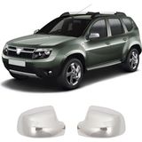 Dacia Duster Uyumlu 2013-2017 Krom Ayna Kapağı 2 Parça Paslanmaz Çelik