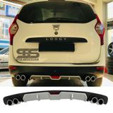 Dacia Lodgy Difüzör Arka Tampon Eki 4 Egzoz Çıkışlı Gri