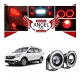 Dacia Lodgy Uyumlu, Universal Mercekli Led Angel Sis Farı, 76mm Kırmızı Renk