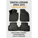 Dacia Logan (2004–2012) 3D Havuzlu Oto Paspas - Siyah