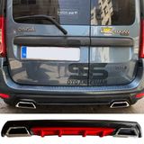 Dacia Logan Difuzor Arka Tampon Eki 2 Egzoz Cikisli Kirmizi Lux Tip