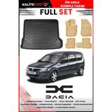 Dacia Logan Mcv (5 Koltuk) 2006 Model 4d Bagaj ve Pro Serisi Havuzlu Bej Paspas Takımı - Siyah