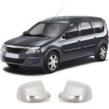 Dacia Logan Mcv Uyumlu 2013 ve Üzeri Krom Ayna Kapağı 2 Parça Paslanmaz Çelik