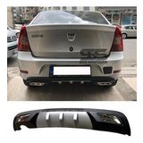 Dacia Logan Sedan Difüzör Arka Tampon Eki 2 Egzoz Çıkışlı Gri