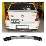 Dacia Logan Sedan Difüzör Arka Tampon Eki 4 Egzoz Çıkışlı Gri
