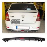 Dacia Logan Sedan Difüzör Arka Tampon Eki 4 Egzoz Çıkışlı Siyah
