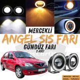 Dacia Logan Uyumlu Universal Mercekli Angel Sis Fari Metal Su Gecirmez 76 Mm Turuncu Halkali Gunduz Fari Angel Eyes 2 Adet