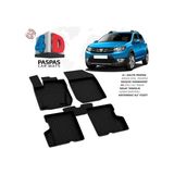 Dacia Sandero 2 Ferrous 4d Havuzlu Kauçuk Paspas 2019 - Siyah