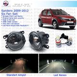 Dacia Sandero 2009-2012 Beyaz Led Xenon Sis Farı Seti
