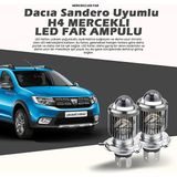 Dacia Sandero Için Uyumlu Şimşek Etkili Mercek Led Xenon Oto Ampulu Çift Renk