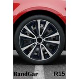 Dacia Sandero Stepway 15'' Inç Jant Kapağı (4 Adet) Siyah Gri C121