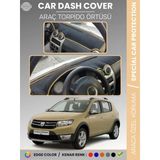 Dacıa Sandero Stepway (2010-2015) Torpido Örtüsü Ön Göğüs Koruma Tam Uyum Kaymaz Kolay Montaj