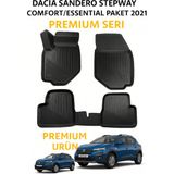 Dacia Sandero Stepway 2021+ Araca Özel 3D Havuzlu Paspas Bardaksız - Siyah