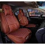 dacia Sandero Stepway Uyumlu Lüx Deri Oto Koltuk Kılıfı Ön Arka Set Evren Serisi Tarçın