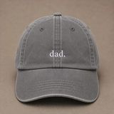 Dad Nakışlı Eskitme Yıkamalı Şapka Babalar Günü Özel Şapka Hediye - Standart - Gri