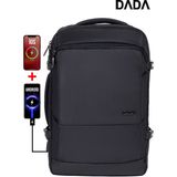 Dada Büyük Boy Siyah Okul Çantası 15,6 inç USB Type-C Girişli Ortopedik Sırt Su Geçirmez Oxford Kumaş Dada Çanta 12
