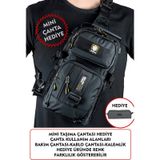 Dada Fonksiyonel Sırt Göğüs El Ve Omuz Çantası Su Geçirmez Kumaş Bady Bag Siyah