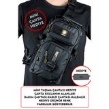 Dada Fonksiyonel Sırt Göğüs El ve Omuz Çantası Su Geçirmez Kumaş Bady Bag