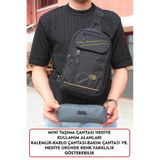 Dada Fonksiyonel Sırt Göğüs ve Tek Omuz Çantası Çift Yön Kullanım Su Geçirmez Kumaş Bady Bag Sarı