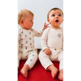 Dadamama 2li Baskılı Çıtçıtlı Uzun Kollu %100 Pamuk Body Zıbın + Bez Çanta - Eldiven Hediyeli