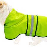 Dadanfly Köpek Yağmurluğu Su Geçirmez Yansıtıcı Slicker - Hafif Nefes Alabilir Kapüşonlu Panço Yağmurluk Ceket Ayarlanabilir Göbek Kayışı ve Küçük Orta Büyük Köpekler için Tasma Delikli (Yeşil, X-Small)