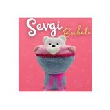 DADATOYS DÜNYASI Sevgiliye Özel Sevgi Buketi - Hem Ayıcık Hem Çiçek 40 Cm