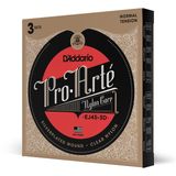 D'Addario 3'Lü Paket, Klasik Gitar Tel Seti, Pro-Arte, Sılve