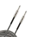 D'Addario Accessories Gitar Kablosu - Gitar Kablosu - Enstrüman Kablosu - Gitar Aksesuarları - Özel Seri Örgülü Kablo - 10 Ayak/3,05 Metre - Gri - 1 Paket