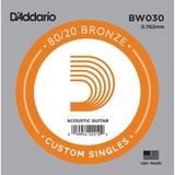 D'addario Bw030 .030 Akustik Gitar Tek Teli - D/Re Notası (Aksesuar) | 80/20 Bronz Malzeme, Sıcak Ve Parlak Ton Dengesi, Korozyona Dayanıklı Yapı
