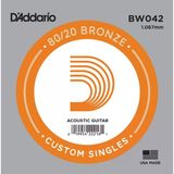 D'addario Bw042 .042 Akustik Gitar Tek Teli - A/La Notası (Aksesuar) | 80/20 Bronz Kaplama, Zengin Alt Frekanslar Ve Kristal Netliğinde Tizler