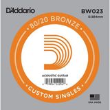 Daddario D'Addario BW023 .023 Akustik Gitar Tek Teli - G/Sol Notası (Aksesuar) | 80/20 Bronz Sargı, Parlak Ton Karakteri ve Yükse