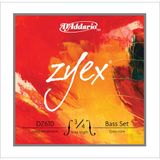 Daddario D'Addario DZ610 Zyex Kontrabas Tel Seti (3/4) | Modern Sentetik Çekirdek Pizzicato ve Arco İçin Dengeli Yanıt ve Güçlü A