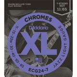 Daddario D'Addario ECG24-7 Elektro Gitar Tel Seti (Jazz Light - 11-65)