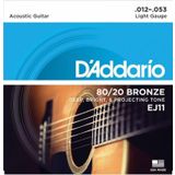 Daddario D'Addario Ej11 80/20 Bronze Akustik Gitar Teli (12-53)
