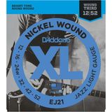 Daddario Daddarıo Ej21 Elektro Gitar Tel Seti, Xl, Nıckel Wound, Jazz Lıg