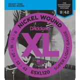 Daddario D'Addario ESXL120 XL Nickel Serisi Elektro Gitar Tel Seti (Super Light - 09-42)