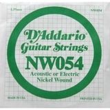 Daddario D'Addario NW054 Nickel Wound Elektro ve Akustik Gitar Tek Teli - .054 (Aksesuar) | Sert Tansiyon, Düşük Akortlar (Drop T