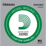 Daddario D'Addario NW060 Nickel Wound Elektro ve Akustik Gitar Tek Teli - .060 (Aksesuar) | Bariton ve Drop Akortlar İçin Özel Ka