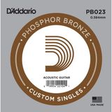 Daddario D'Addario PB023 Phosphor Bronze Akustik Gitar Tek Teli - .023 (Aksesuar) | Fosfor Bronz Sargı, Sıcak ve Parlak Ton Denge