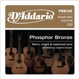 Daddario D'Addario PBB130 Phosphor Bronze Akustik Bas Gitar Tek Teli - .130 (Aksesuar) | 5 Telli Akustik Baslar İçin B Teli veya