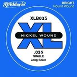 Daddario D'Addario XLB035 XL Nickel Wound Bas Gitar Tek Teli - 0.035 İnç (Aksesuar) | Dünya Standardı XL Serisi, Pürüzsüz Hissiya