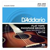 D'addario EFT16 12-53 Flat Tops Phosphor Bronze Akustik Gitar Tel Seti