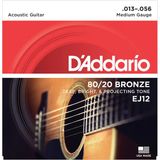 Daddarıo Ej12 Daddarıo Ej12 Akustik Gitar Tel Seti, 13-56, 80/20 Bronze, Medıum